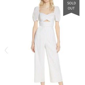 NWT ALI & JAY Two Palms Stripe Crop Jumpsuit